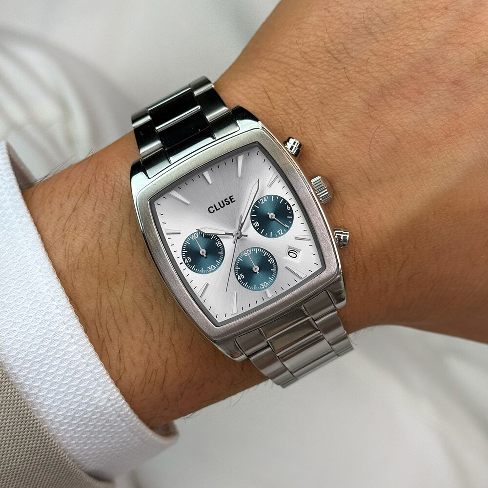 Montre Cluse Quartaut Chrono Argenté - Montres étanches Homme | Marc Orian