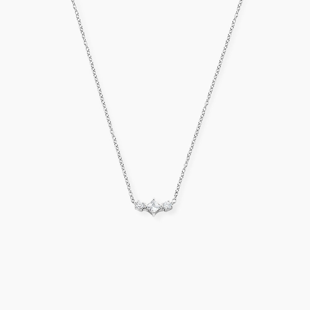Collier Desert Argent Blanc Oxyde De Zirconium - Colliers avec pierres Femme | Marc Orian