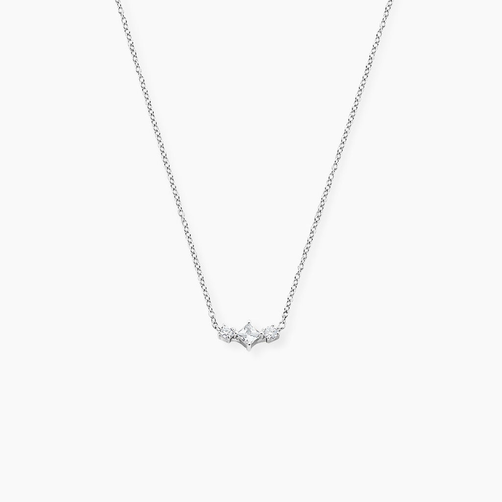 Collier Desert Argent Blanc Oxyde De Zirconium - Colliers avec pierres Femme | Marc Orian
