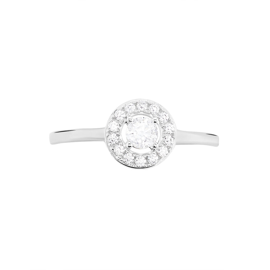 Bague Star Or Blanc Oxyde De Zirconium - Bagues Solitaire Femme | Marc Orian