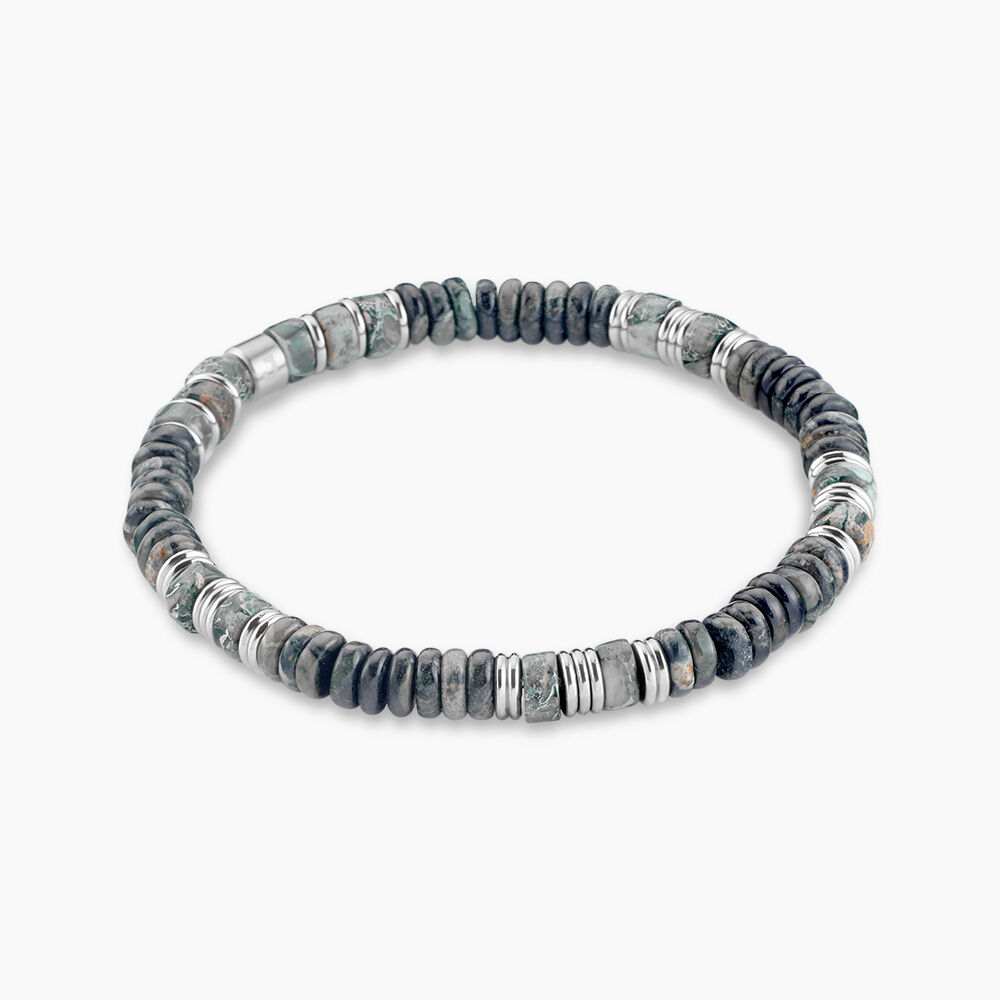 Bracelet Naturel Autres Vert Jaspe Africain - Bracelets cha&icirc;nes Homme | Marc Orian