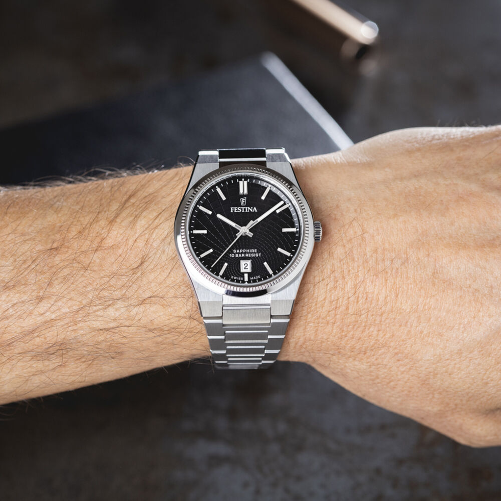 Montre Festina Swiss Made Noir - Montres étanches Homme | Marc Orian