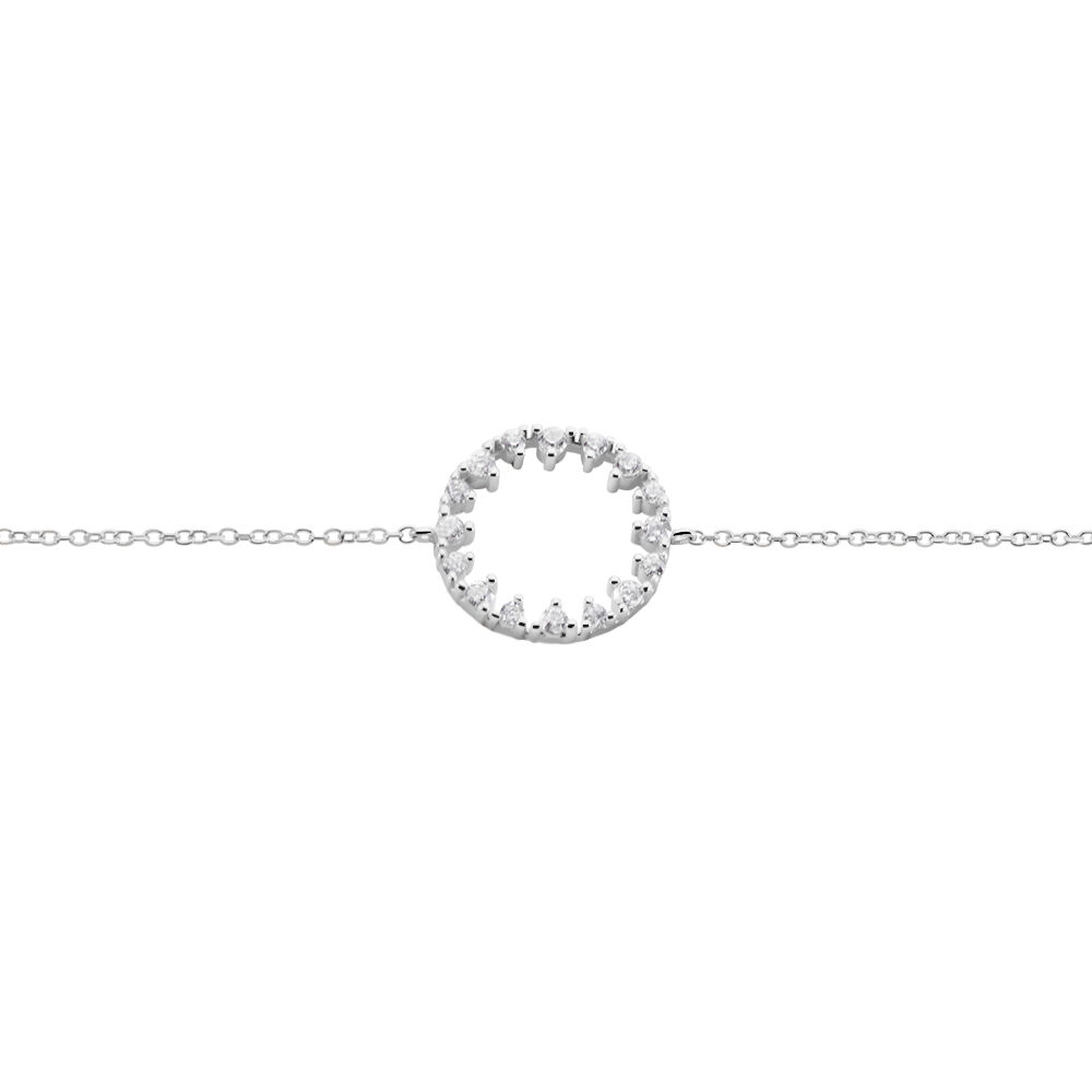 Bracelet Argent Valero Oxydes De Zirconium - Bracelets chaînes Femme | Marc Orian