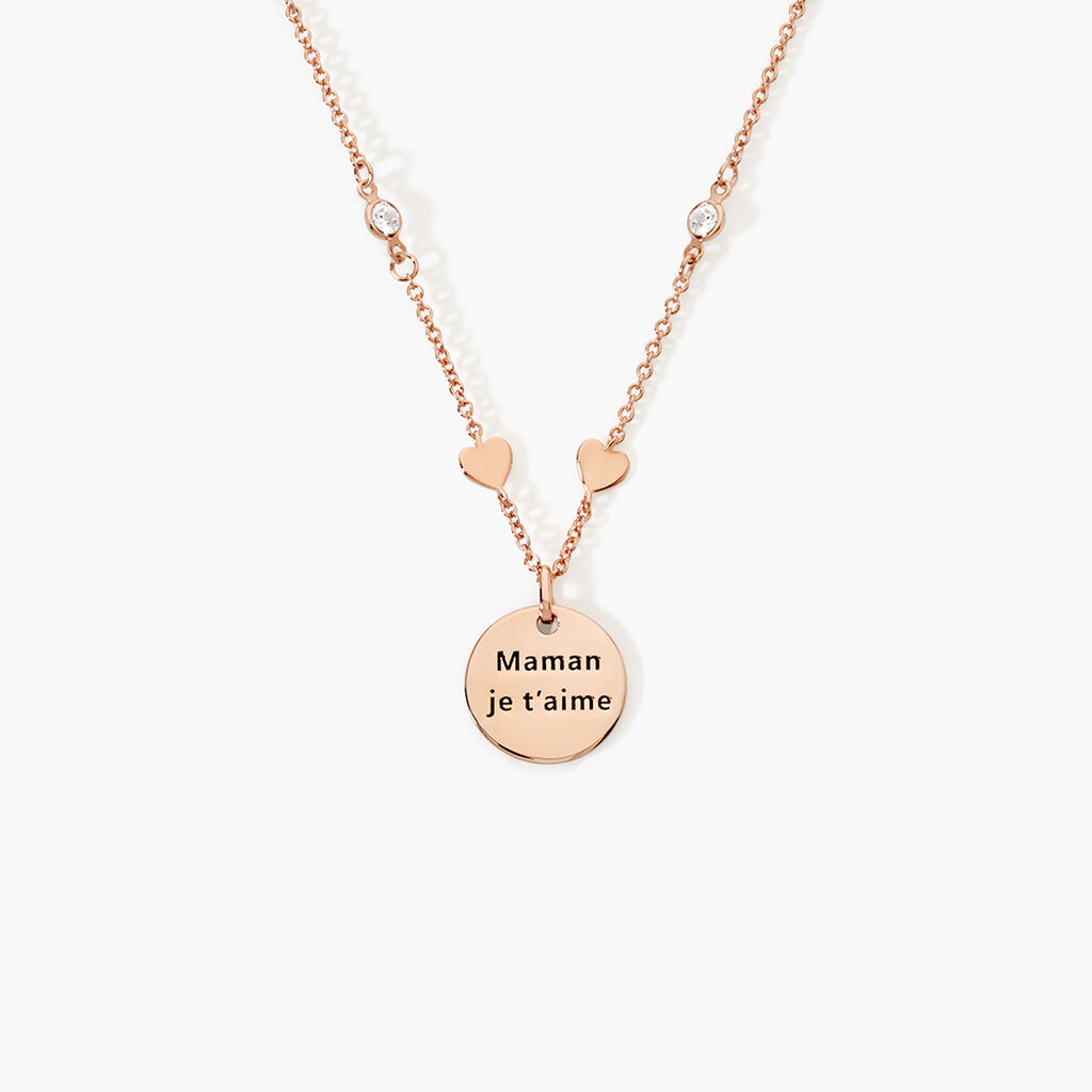 Collier Nueva Argent Rose Oxyde De Zirconium - Colliers avec pierres Femme | Marc Orian