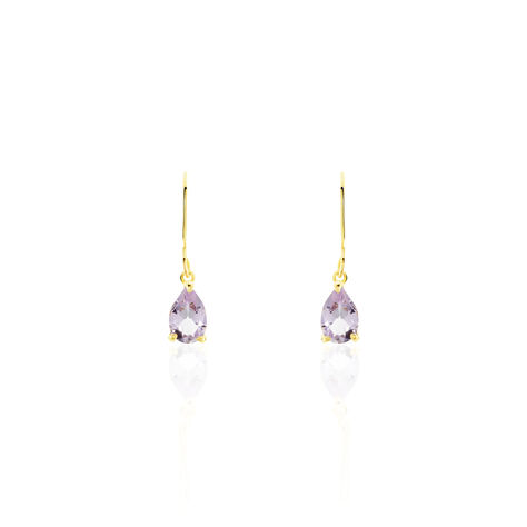 Boucles D'oreilles Pendantes Kalyne Or Jaune Amethyste - Boucles d'oreilles Pendantes Femme | Marc Orian