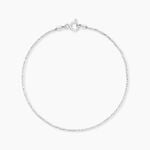Bracelet Cherame Maille Criss Cross Argent Blanc - Bracelets fantaisie Femme | Marc Orian