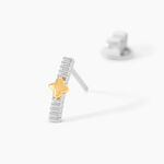 Boucles D'Oreilles Puces Or Jaune Argent Blanc - Puces Femme | Marc Orian