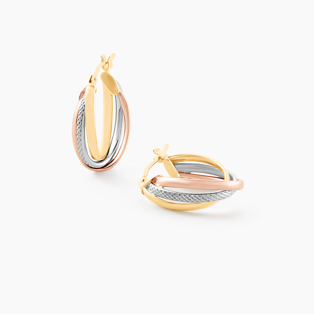 Créoles Hermande Or Tricolore - Créoles Femme | Marc Orian