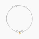Bracelet Or Jaune et Argent Blanc Oxyde De Zirconium - Bracelets cha&icirc;nes Femme | Marc Orian