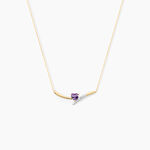 Collier Eva Or Jaune Amethyste Et Oxyde De Zirconium - Colliers avec pierres Femme | Marc Orian