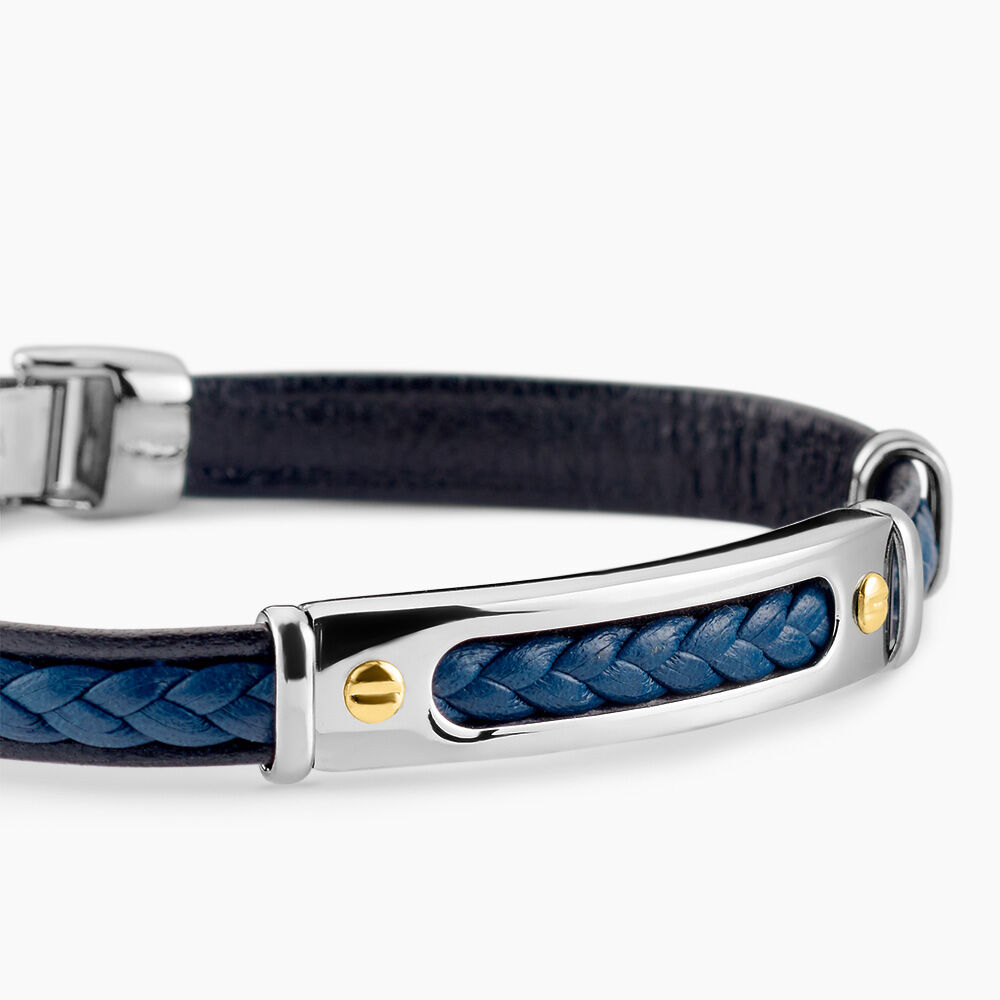 Bracelet Jourdan Cuir Bleu - Bracelets cuir Homme | Marc Orian