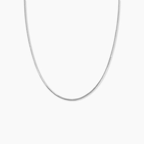 Cha&icirc;ne Kassie Maille Omega Argent Blanc - Colliers fantaisie Femme | Marc Orian