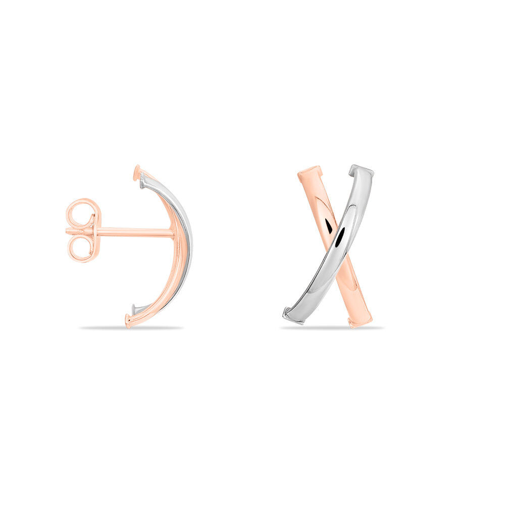 Créoles Bleona Croisees Or Bicolore - Créoles Femme | Marc Orian