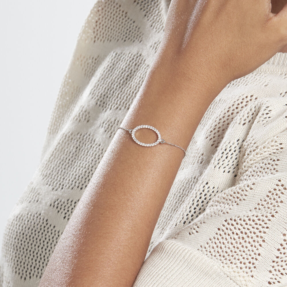 Bracelet Sana Argent Blanc Oxyde De Zirconium - Bracelets chaînes Femme | Marc Orian