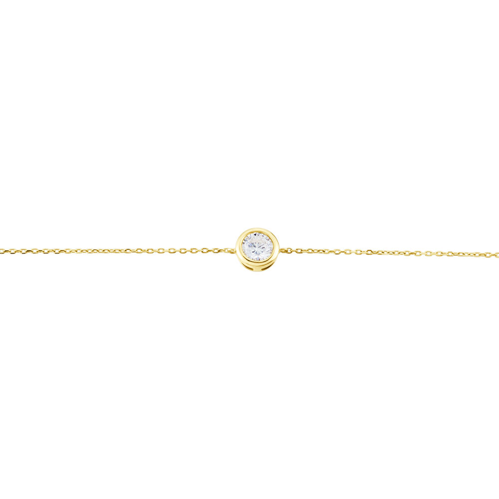Bracelet Columbine Or Jaune Oxyde De Zirconium Blanc - Bracelets chaînes Femme | Marc Orian