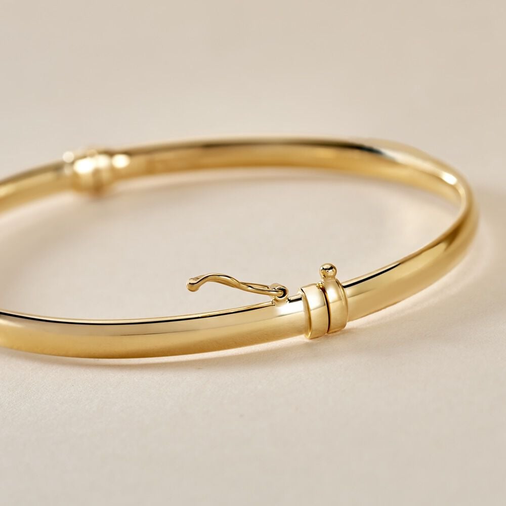 Bracelet Jonc Cynthia Fil Plat Lisse Or Jaune - Bracelets joncs Femme | Marc Orian
