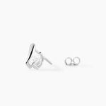 Boucles D'oreilles Pendantes April Argent Blanc Oxyde De Zirconium - Puces Femme | Marc Orian