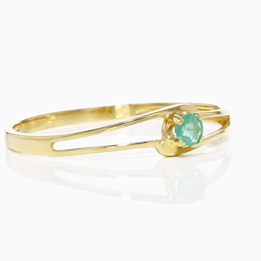 Bague Alisha Or Jaune Emeraude - Bagues vintage Femme | Marc Orian