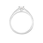 Bague Solitaire Or Blanc Neirin Diamants Synth&eacute;tiques - Solitaires Femme | Marc Orian