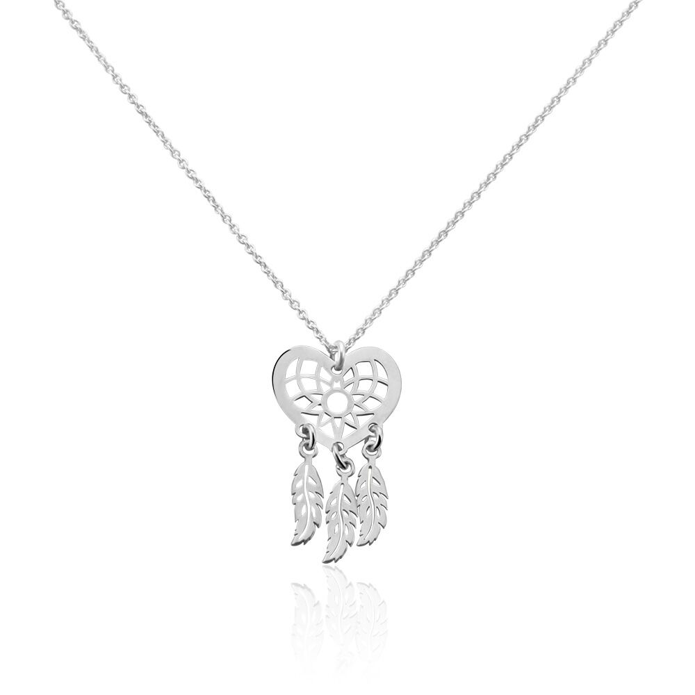 Collier Argent Blanc Sebastina - Sélection Bohème Femme | Marc Orian