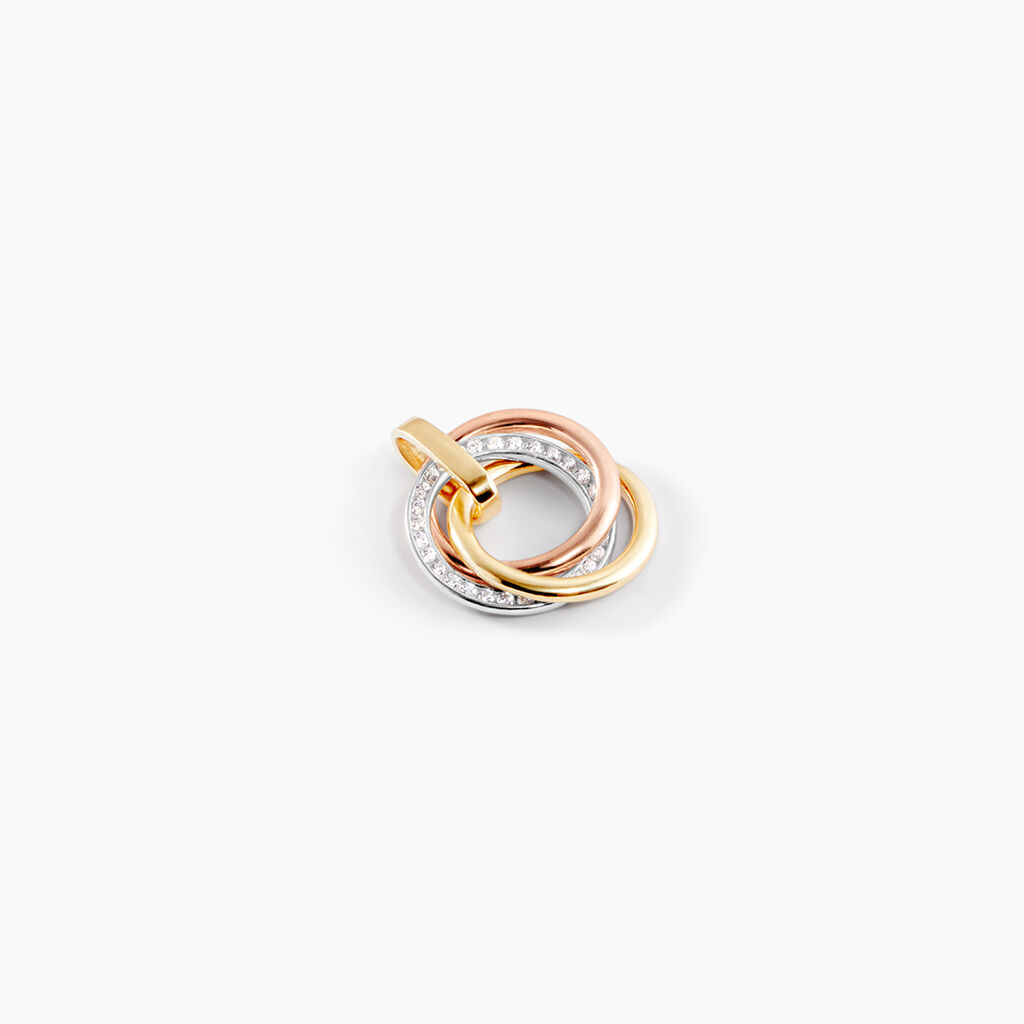 Pendentif Amaiur Or Tricolore Oxydes De Zirconium - Pendentifs Femme | Marc Orian