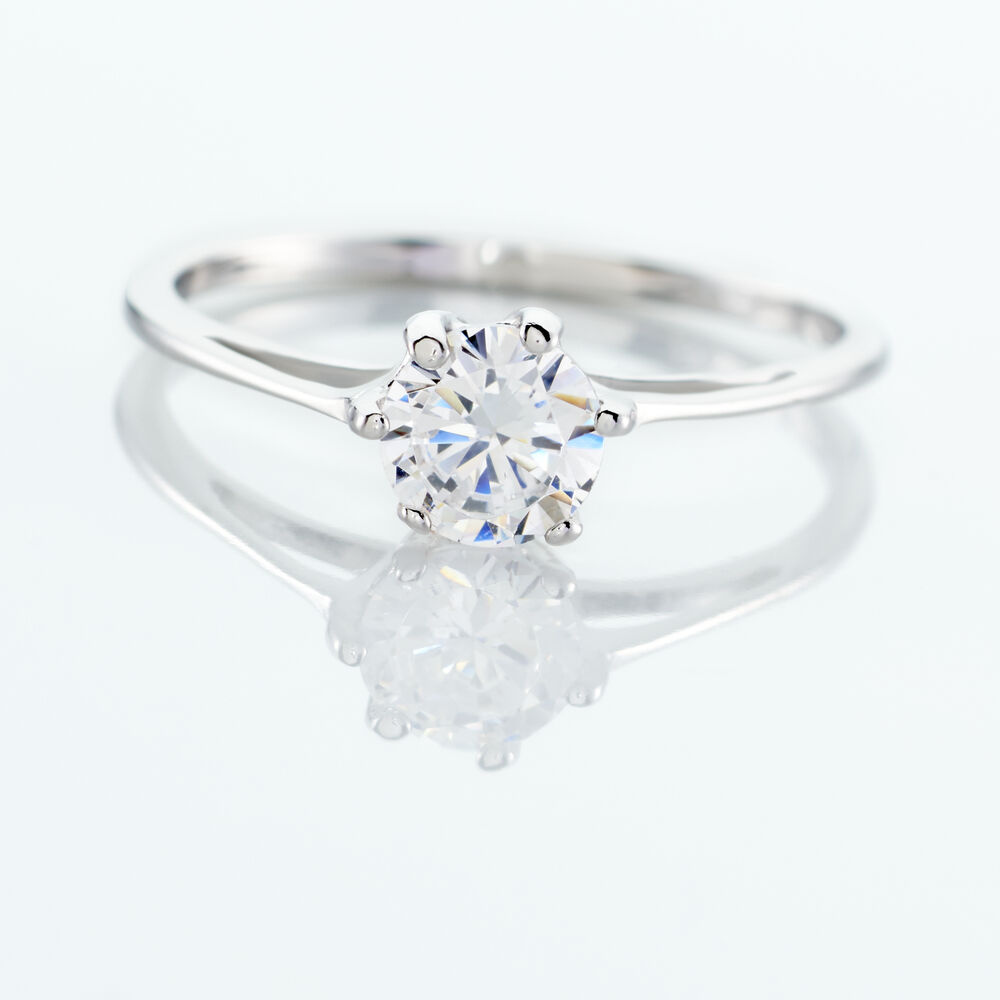 Bague Solitaire Lydia Argent Blanc Oxyde De Zirconium - Solitaires Femme | Marc Orian