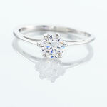 Bague Solitaire Lydia Argent Blanc Oxyde De Zirconium - Bijoux fantaisie Femme | Marc Orian