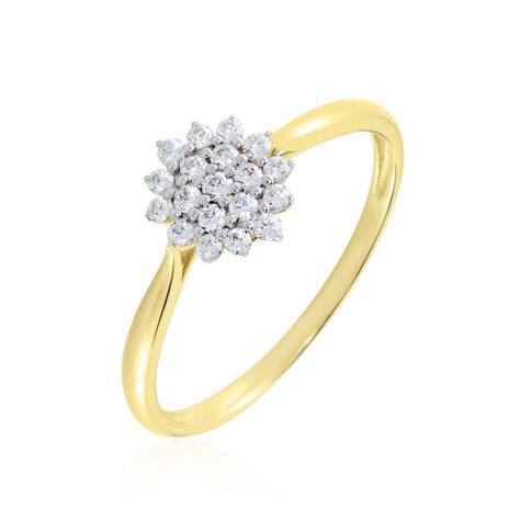 Bague Or Jaune Kailyn Oxyde De Zirconium - Bagues fiançailles Femme | Marc Orian