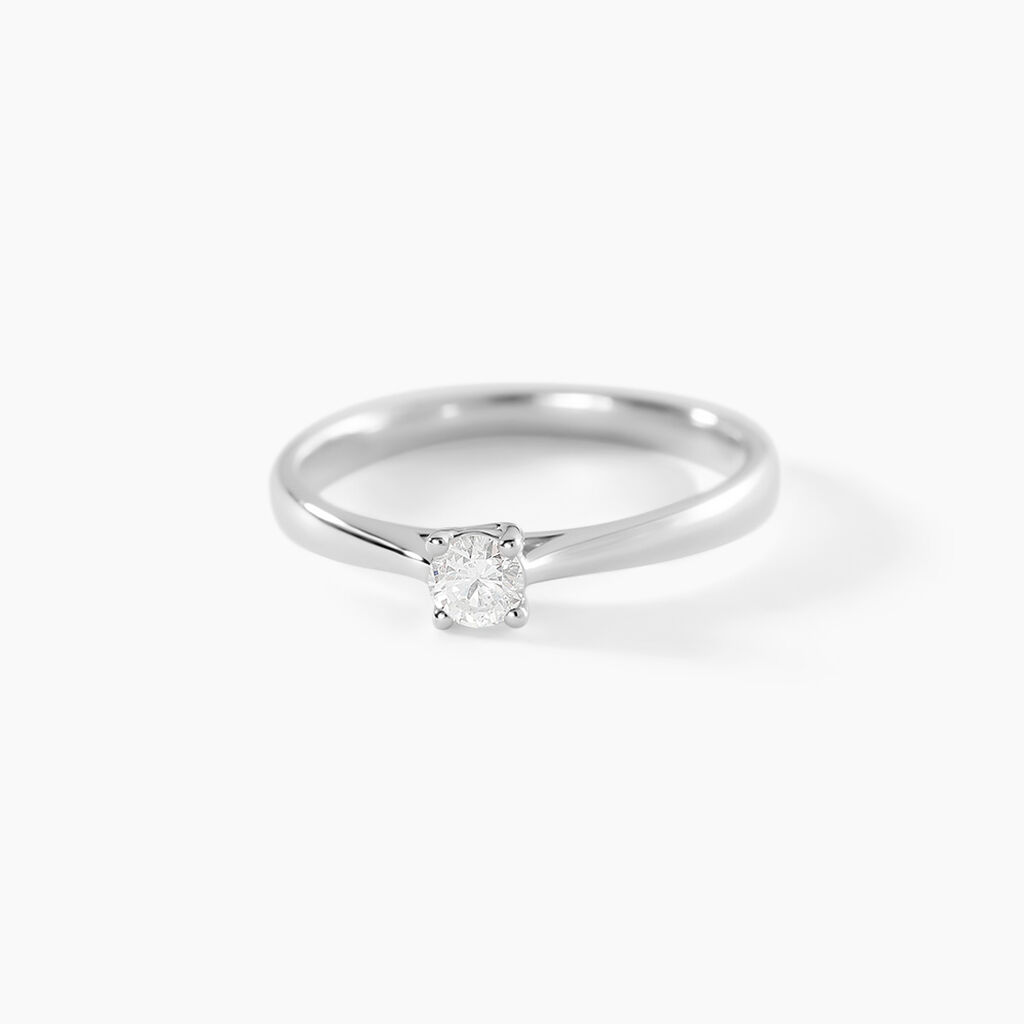 Bague Solitaire Victoria Or Blanc Diamant - Solitaires Femme | Marc Orian