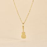 Pendentif Fatema Musique Guitare Or Jaune - Pendentifs Famille | Marc Orian