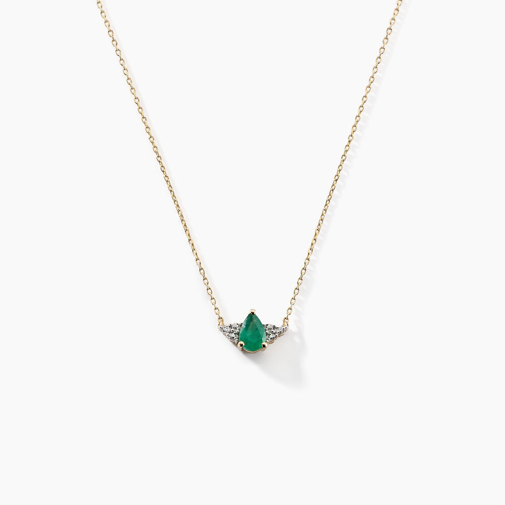 Collier Glykeria Or Jaune Emeraude Diamant - Colliers avec pierres Femme | Marc Orian