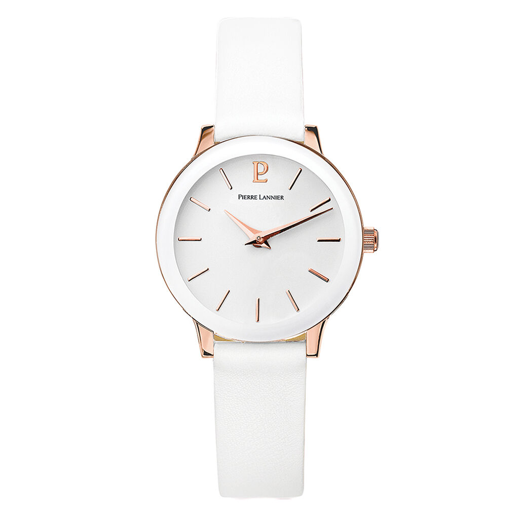 Montre Pierre Lannier Week End Ligne Pure Blanc - Montres étanches Femme | Marc Orian