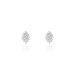 Boucles D'oreilles Puces Argent Blanc Hellouin Oxydes De Zirconium - Puces Femme | Marc Orian