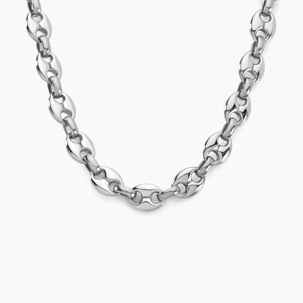 Collier Cadia Acier Blanc - Chaines Homme | Marc Orian