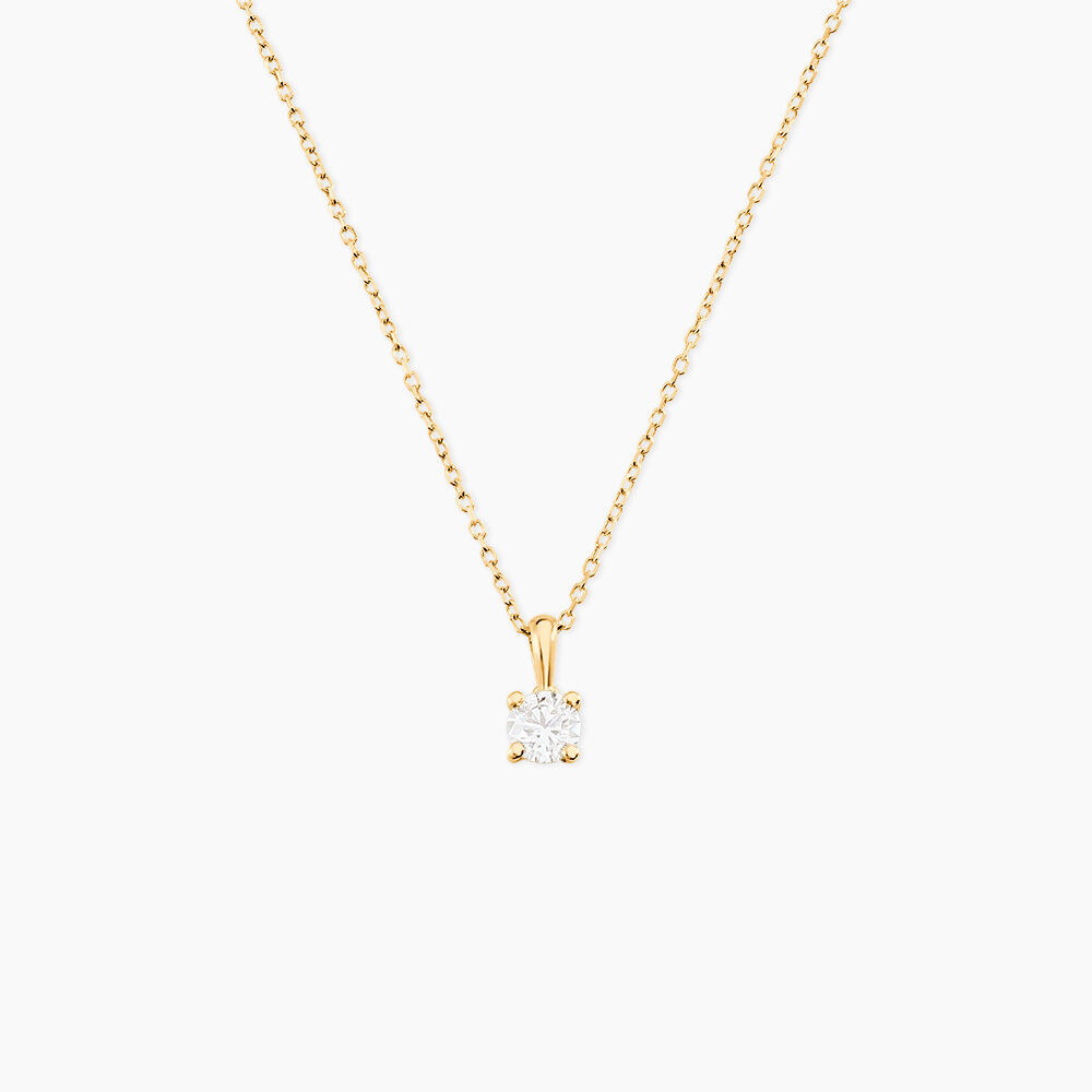 Collier Aphrodite Or Jaune Diamant Synthetique - Colliers avec pierres Femme | Marc Orian