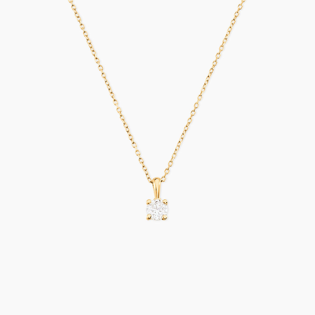Collier Aphrodite Or Jaune Diamant Synthetique - Colliers avec pierres Femme | Marc Orian