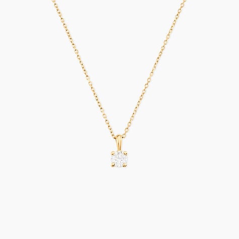 Collier Aphrodite Or Jaune Diamant Synthetique - Colliers avec pierres Femme | Marc Orian