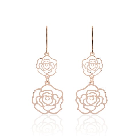 Boucles D'oreilles Pendantes Margotte Argent Rose - Pendantes Femme | Marc Orian
