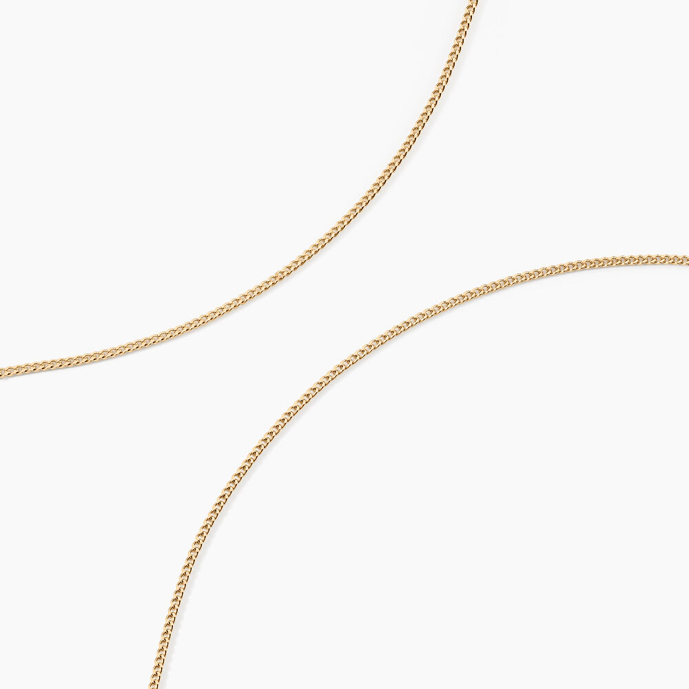 Cha&icirc;ne Ixia Maille Gourmette Diamantee Or Jaune - Chaines Femme | Marc Orian