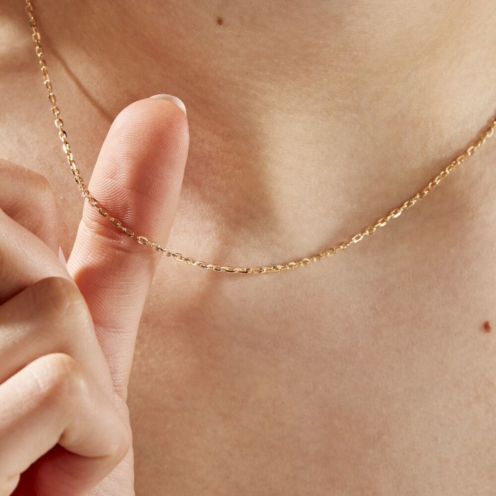 Chaîne Igoa Maille Forçat Diamantee Or Jaune - Chaines Famille | Marc Orian