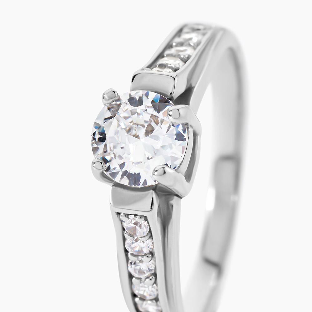 Bague Solitaire Mady Argent Blanc Oxyde De Zirconium - Bijoux fantaisie Femme | Marc Orian