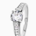 Bague Solitaire Mady Argent Blanc Oxyde De Zirconium - Bijoux fantaisie Femme | Marc Orian