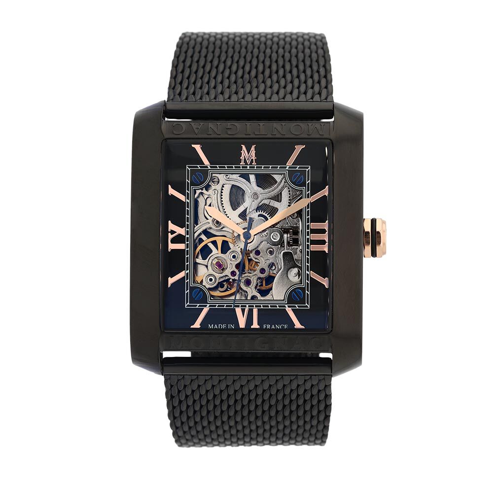 Montre Montignac Square Automatique Noir - Montres automatiques Homme | Marc Orian