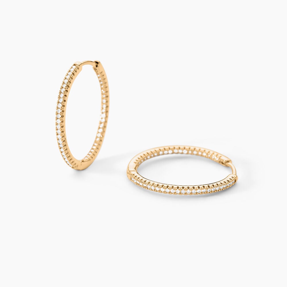 Créoles Karolina Rondes Plaqué Or Jaune Oxyde De Zirconium - Créoles Femme | Marc Orian