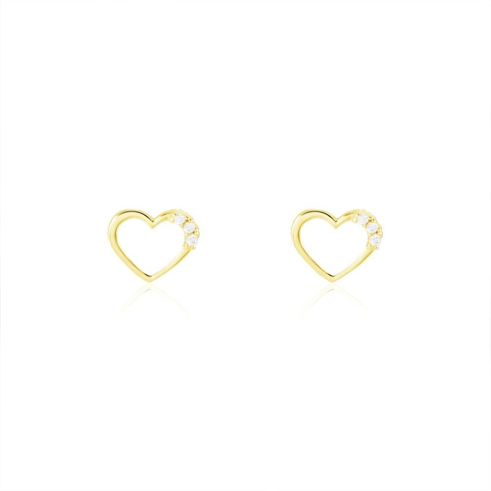 Boucles D'oreilles Puces Camomille Or Jaune Oxyde De Zirconium - Puces Enfant | Marc Orian