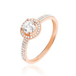 Bague Garine Or Rose Oxyde De Zirconium - Solitaires Femme | Marc Orian