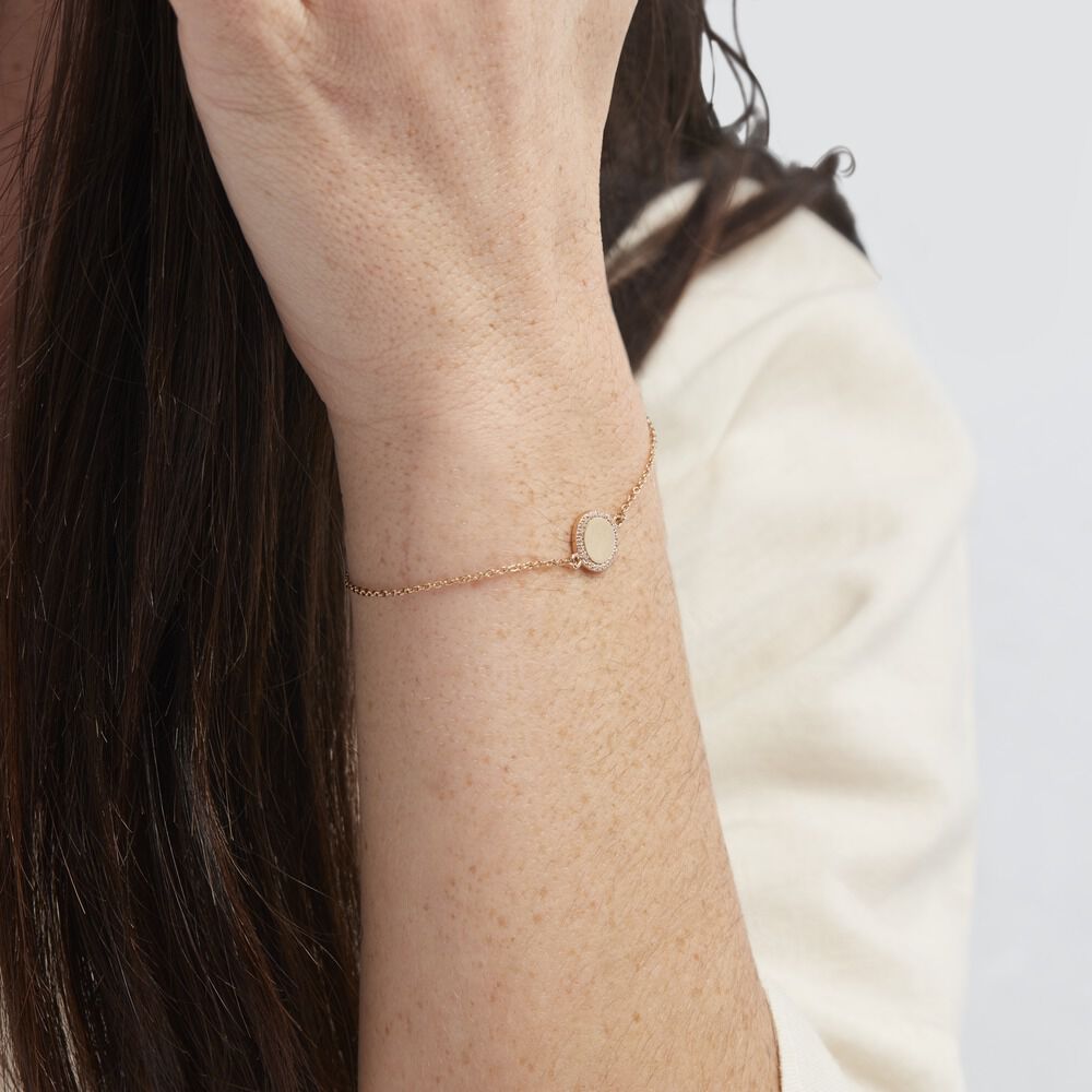 Bracelet Nehemiah Plaque Or Oxyde De Zirconium - Bracelets fantaisie Femme | Marc Orian