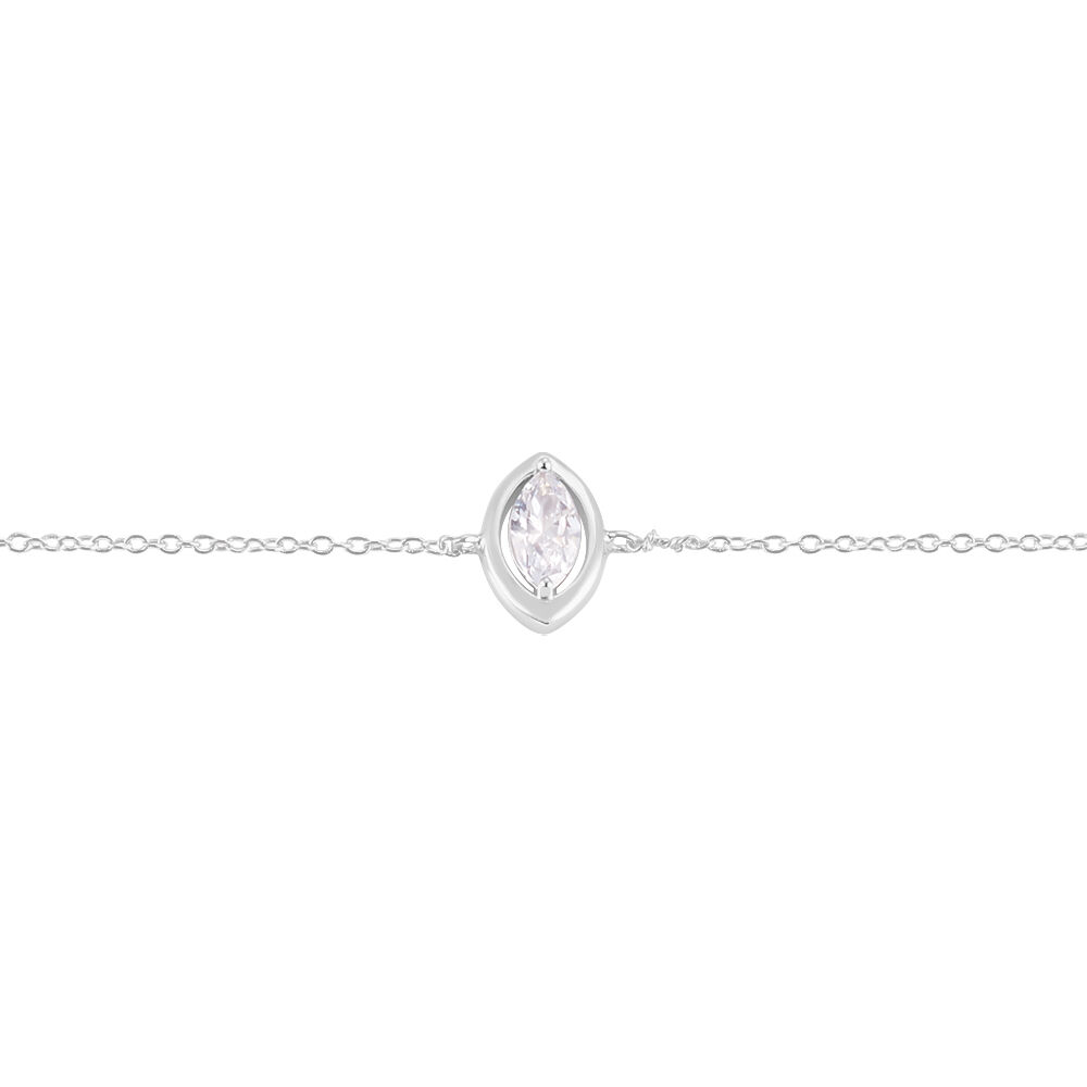 Bracelet Arone Argent Blanc Oxyde De Zirconium - Bracelets fantaisie Femme | Marc Orian