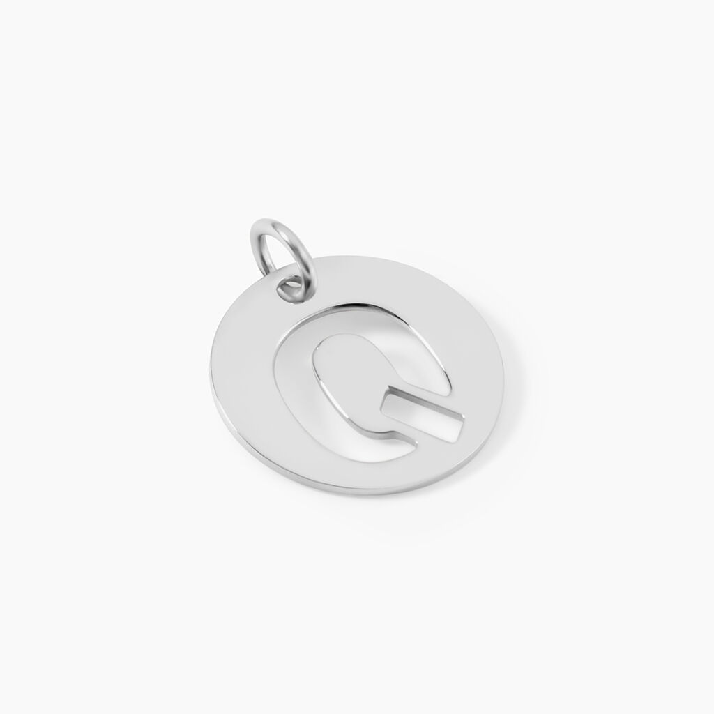 Pendentif Elio Q Argent Blanc - Bijoux fantaisie Famille | Marc Orian
