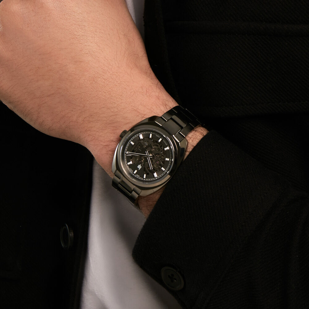 Montre Lip General De Gaulle Auto Squelette Gris - Montres automatiques Homme | Marc Orian